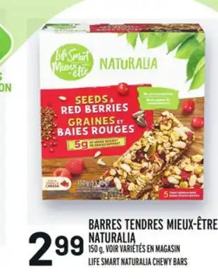 Metro Barres tendres mieux-être naturalia | life smart naturalia chewy bars offer