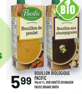 Metro Bouillon biologique pacific | pacific organic broth offer