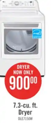 The Brick Lg 7.3 cu. ft. electric dryer - dle7150w offer