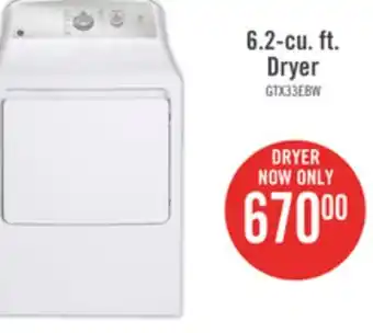 The Brick Ge 6.2 cu. ft. electric dryer with sanifresh cycle - gtx33ebmrws offer