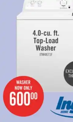 The Brick Inglis 4.0 cu. ft. top-load washer itw4871fw offer