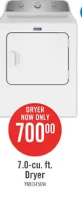 The Brick Maytag 7 cu. ft. electric dryer with wrinkle prevent - ymed4500mw offer