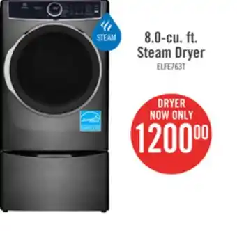 The Brick Electrolux 8 cu. ft. electric dryer - elfe763cat offer