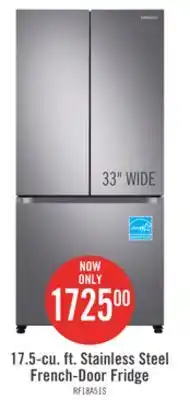 The Brick Samsung 17.5 cu. ft. french-door refrigerator - rf18a5101sr/aa offer
