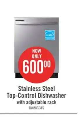 The Brick Samsung 24 top-control dishwasher with adjustable rack - dw80cg4021sraa offer