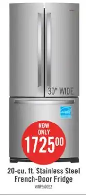The Brick Whirlpool 20 cu. ft. french-door refrigerator wrf560sfhz offer