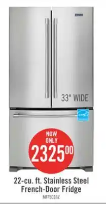 The Brick Maytag 22 cu. ft. french-door refrigerator with interior water dispenser - mrff5033pz offer