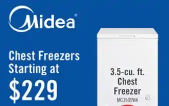 The Brick Midea 3.5 cu. ft. chest freezer mc350swar0rc1 offer