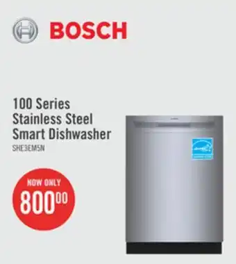 The Brick Bosch 100 series smart dishwasher with precisionwash and puredry - she3aem5n offer