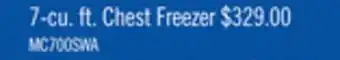 The Brick Midea 7 cu. ft. chest freezer mc700swar0rc1 offer