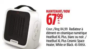 Canadian Tire Honeywell heatbud xl plus ceramic space heater, white or black offer
