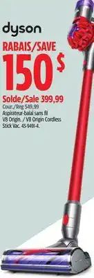 Canadian Tire Dyson v8 origin cordless stick vac offer