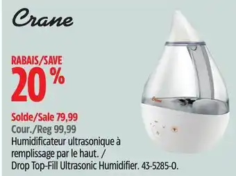 Canadian Tire Crane drop top-fill ultrasonic humidifier offer