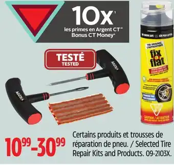 Canadian Tire Selected victor tire repair kits and products offer