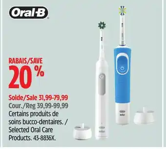 Canadian Tire Oral-b selected oral care products offer