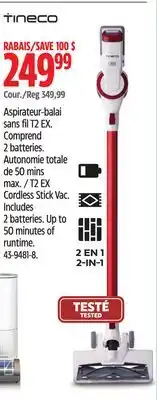 Canadian Tire Tineco t2 ex cordless stick vac offer