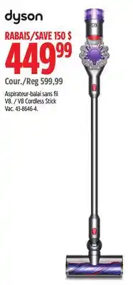 Canadian Tire Dyson v8 cordless stick vac offer