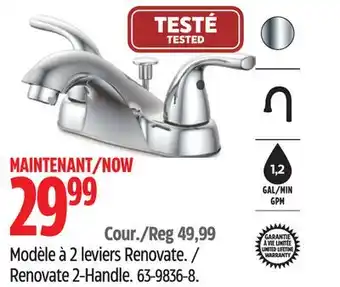 Canadian Tire Danze renovate 2-handle bathroom faucet offer