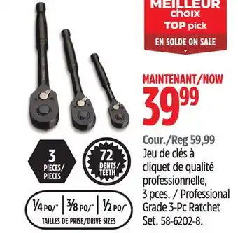 Canadian Tire Stanley professional grade 3-pc ratchet set offer