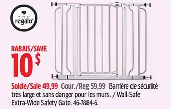 Canadian Tire Regalo wall-safe extra-wide safety gate offer