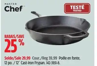 Canadian Tire Master chef 12˝ cast-iron frypan offer