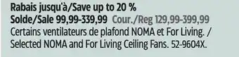 Canadian Tire Selected noma and for living ceiling fans offer