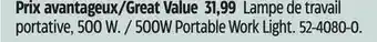 Canadian Tire Noma 500w portable work light offer