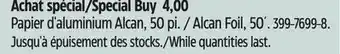Canadian Tire Alcan foil, 50´ offer