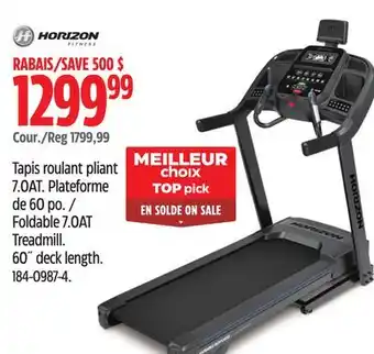 Canadian Tire Horizon foldable 7.0at treadmill offer