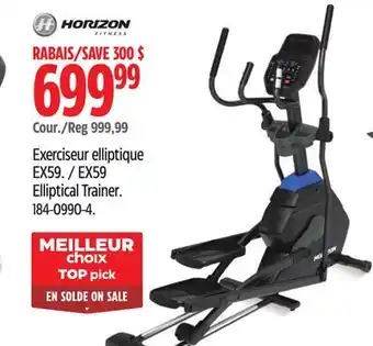 Canadian Tire Horizon ex59 elliptical trainer offer