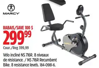 Canadian Tire Marcy ns 716r recumbent bike offer