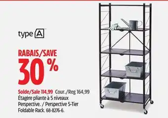 Canadian Tire Type a perspective 5-tier foldable rack offer
