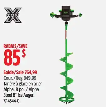 Canadian Tire Ion alpha steel 8 ice auger offer