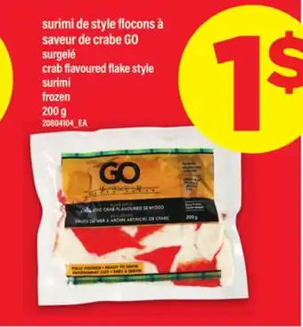 Maxi Surimi de style flocons à saveur de crabe go surgelé 200 g offer