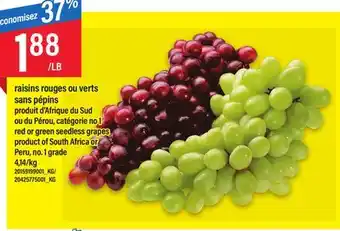 Maxi Raisins rouges ou verts sans pépins offer