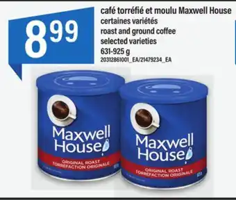 Maxi Café torréfié et moulu maxwell house, 631-925 g offer