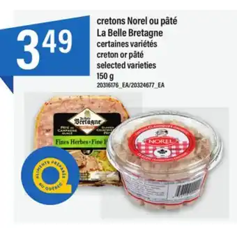 Maxi Cretons norel ou pâté la belle bretagne, 150 g offer