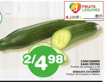 Marches Tradition Seedless cucumber offer
