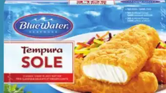 Marches Tradition Blue water frozen breaded fish fillets, sticks or popcorn shrimp offer