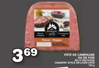 Marches Tradition Belle bretagne country style or liver pâté offer