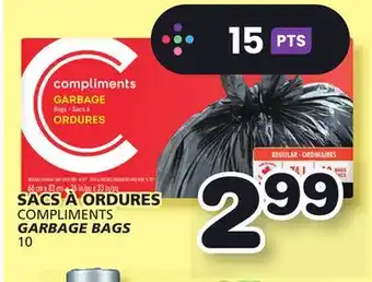 Marches Tradition Compliments garbage bags offer