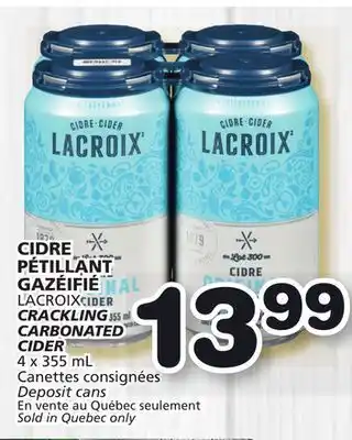 Marches Tradition Lacroix crackling carbonated cider offer