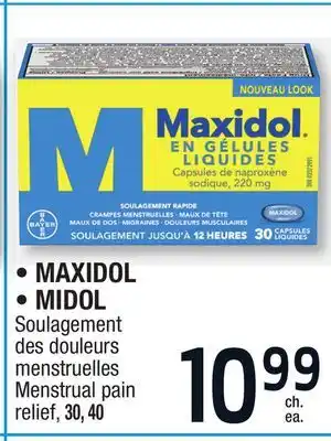 Jean Coutu Maxidol, midol menstrual pain relief offer