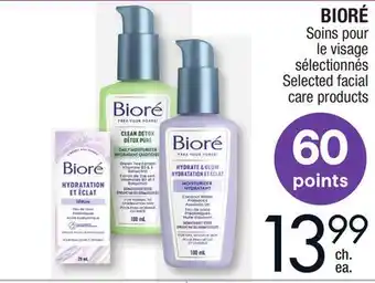 Jean Coutu Bioré selected facial care products offer