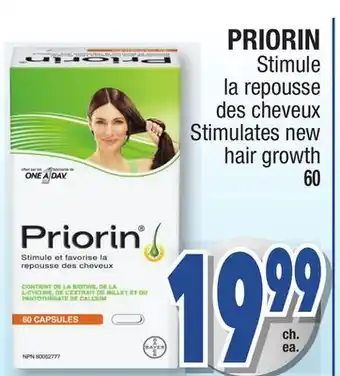 Jean Coutu Priorin stimulates new hair growth offer