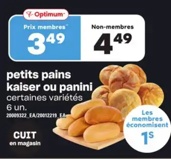 Provigo Petits pains kaiser ou panini, 6 un offer