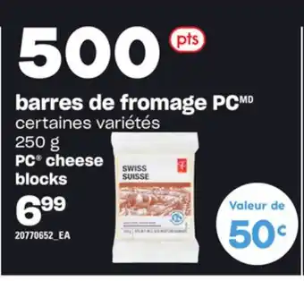 Provigo Barres de fromage pc, 250 g offer