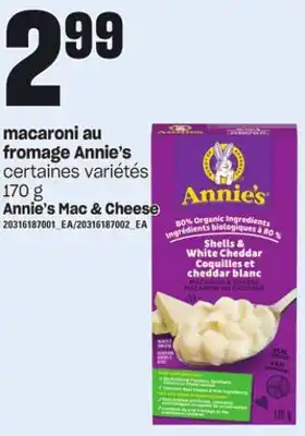 Provigo Macaroni au fromage annie's, 170 g offer