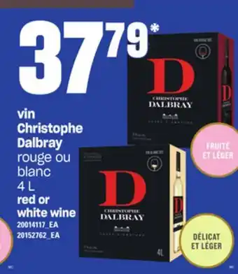 Provigo Vin christophe dalbray, 4 l offer