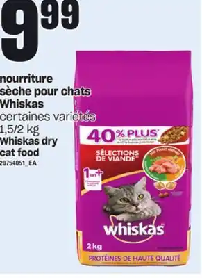 Provigo Nourriture sèche pour chats whiskas, 1,5/2 kg offer